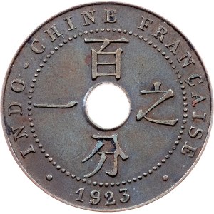 French Indochina, 1 Cent 1923, Paris