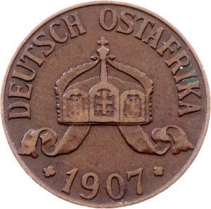 German East Africa, 1 Heller 1907, J, Hamburg