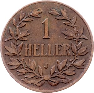 German East Africa, 1 Heller 1907, J, Hamburg