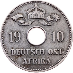 German East Africa, 10 Heller 1910, J, Hamburg