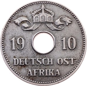 German East Africa, 10 Heller 1910, J, Hamburg