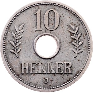 German East Africa, 10 Heller 1910, J, Hamburg
