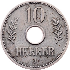 German East Africa, 10 Heller 1910, J, Hamburg