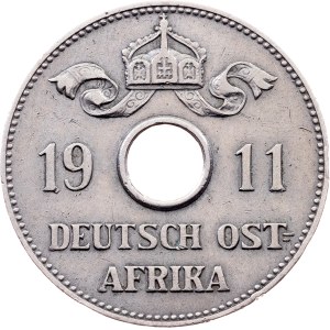 German East Africa, 10 Heller 1911, J, Hamburg