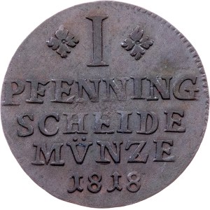 Duchy of Brunswick, 1 Pfenning 1818, FR, Braunschweig