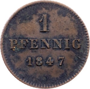 Kingdom of Bavaria, 1 Pfennig 1847, Munich