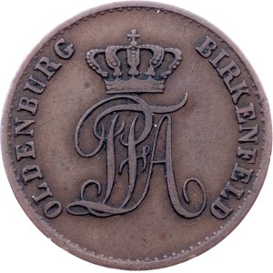 Principality of Oldenburg-Birkenfeld, 2 Pfennige 1848, Hanover