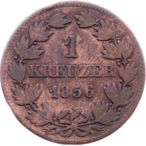 Grand Duchy of Baden, 1 Kreuzer 1856, Karlsruhe