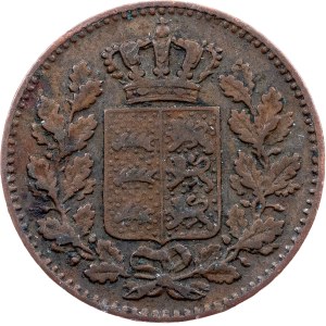 Kingdom of Württemberg, 1/2 Kreuzer 1858, Stuttgart