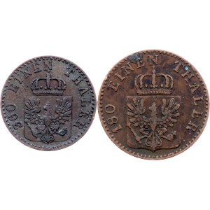 Kingdom of Prussia, 1, 2 Pfennige 1862-1867, A, Berlin