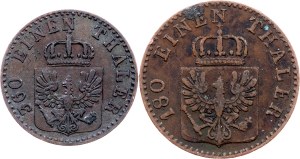 Kingdom of Prussia, 1, 2 Pfennige 1862-1867, A, Berlin