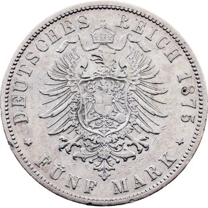 Kingdom of Prussia, 5 Mark 1875, B, Hanover