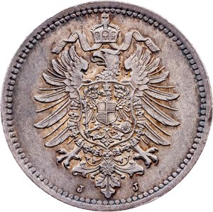 Germany, 50 Pfennig 1875, J, Hamburg