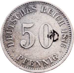 Germany, 50 Pfennig 1876, A, Berlin
