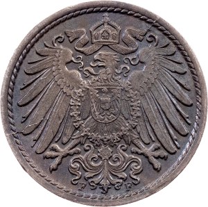Germany, 5 Pfennig 1904, F, Stuttgart