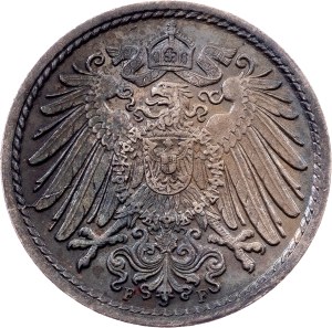 Germany, 5 Pfennig 1904, F, Stuttgart