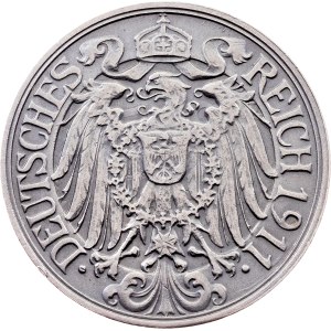 Germany, 25 Pfennig 1911, E, Muldenhütten