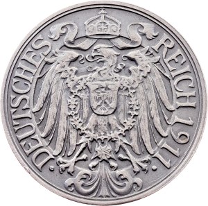 Germany, 25 Pfennig 1911, E, Muldenhütten