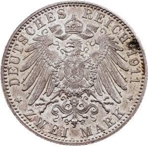 Kingdom of Bavaria, 2 Mark 1911, D, Munich