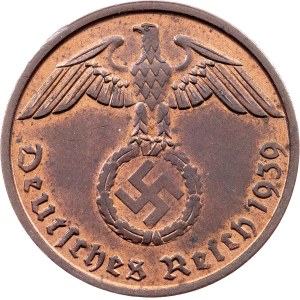 Third Reich, 2 Reichspfennig 1939, B, Vienna