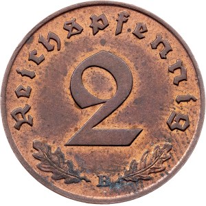 Third Reich, 2 Reichspfennig 1939, B, Vienna