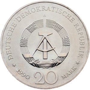 German Democratic Republic, 20 Mark 1990, A, Berlin