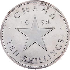 Ghana, 10 Shillings 1958, London