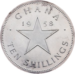 Ghana, 10 Shillings 1958, London