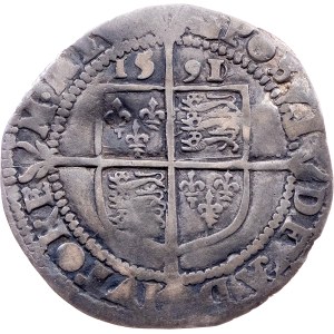 England, 6 Pence 1591, London