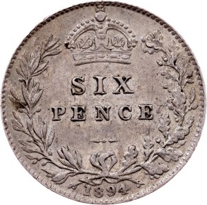 Great Britain, 6 Pence 1894, London