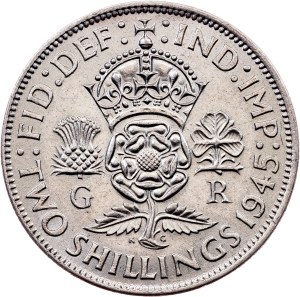 Great Britain, 2 Shillings 1945, London