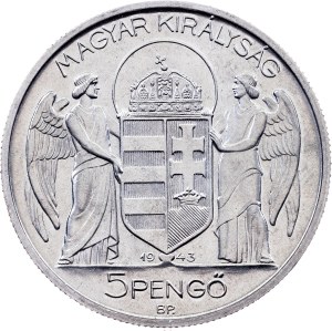 Hungary, 5 Pengo 1943, BP, Budapest