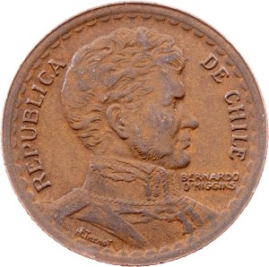 Chile, 1 Peso 1944, So, Santiago