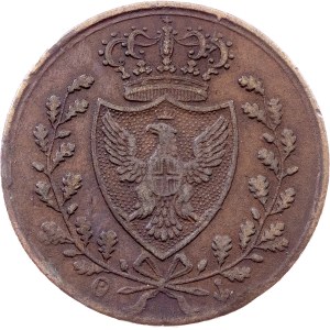 Kingdom of Sardinia, 1 Centesimo 1826, P, Genoa