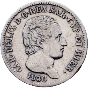 Kingdom of Sardinia, 1 Lira 1830, P, Genoa