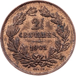 Luxembourg, 2 1/2 Centimes 1901, Brussels