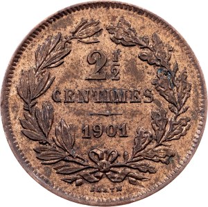 Luxembourg, 2 1/2 Centimes 1901, Brussels