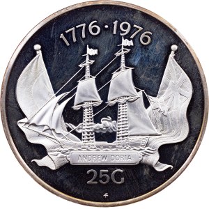 Netherlands Antilles, 25 Gulden 1976, FM, Franklin