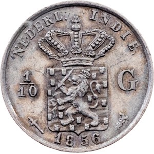 Netherlands East Indies, 1/10 Gulden 1856, Utrecht