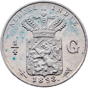Netherlands East Indies, 1/4 Gulden 1898, Utrecht