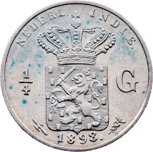 Netherlands East Indies, 1/4 Gulden 1898, Utrecht