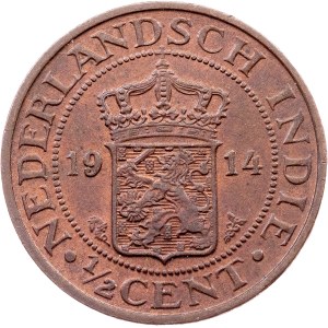 Netherlands East Indies, 1/2 Cent 1914, Utrecht