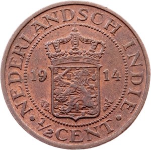 Netherlands East Indies, 1/2 Cent 1914, Utrecht