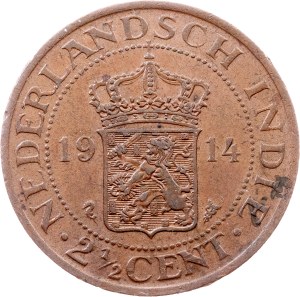 Netherlands East Indies, 2 1/2 Centss 1914, Utrecht
