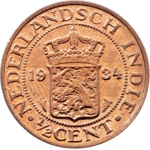 Netherlands East Indies, 1/2 Cent 1934, Utrecht