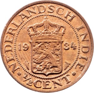 Netherlands East Indies, 1/2 Cent 1934, Utrecht