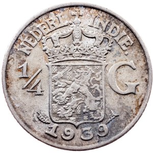 Netherlands East Indies, 1/4 Gulden 1939, Utrecht