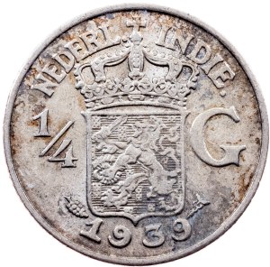 Netherlands East Indies, 1/4 Gulden 1939, Utrecht