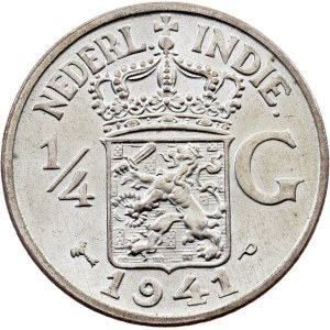 Netherlands East Indies, 1/4 Gulden 1941, P, Philadelphia