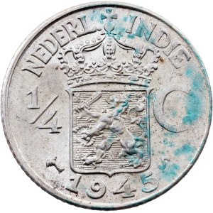 Netherlands East Indies, 1/4 Gulden 1945, S, San Francisco